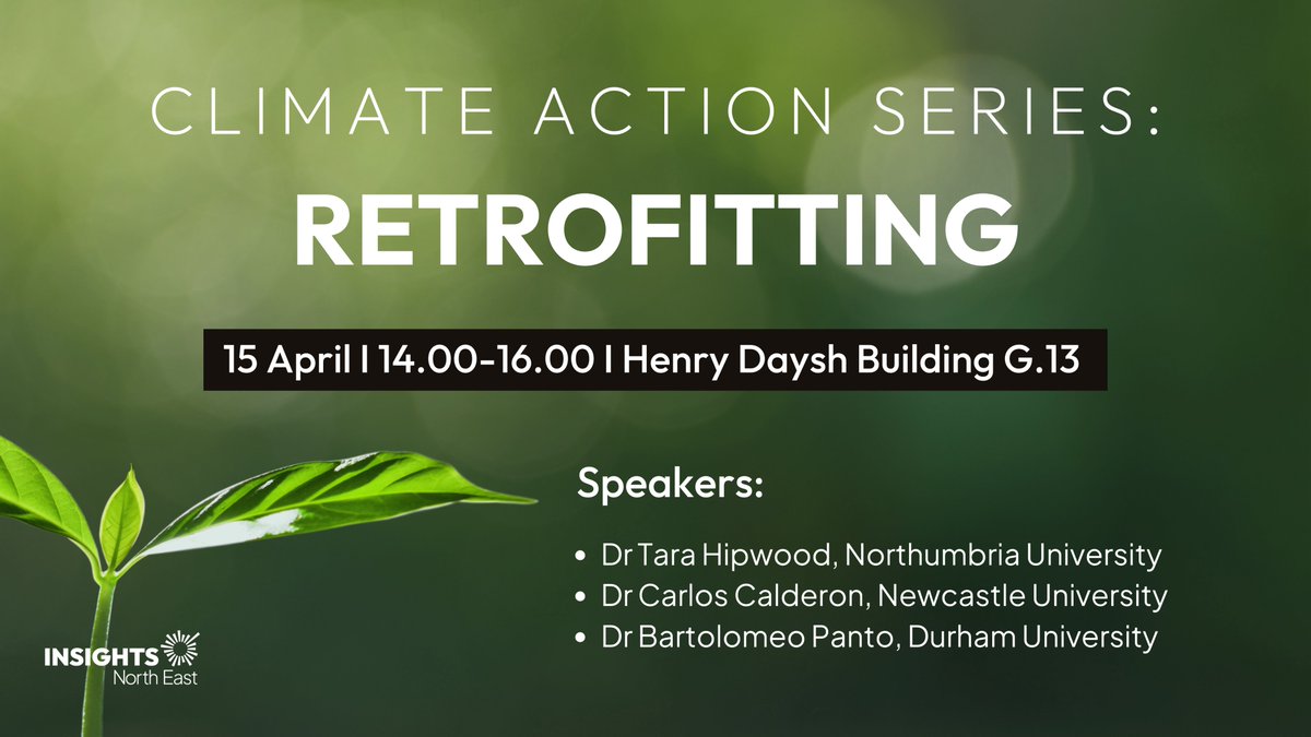 Join us and an exciting panel of experts for the second part of our Climate Action Series, focusing on the transformative potential of retrofitting our domestic and commercial spaces for a sustainable future. 👉Register now: eventbrite.com/e/climate-acti… *this is a hybrid event*