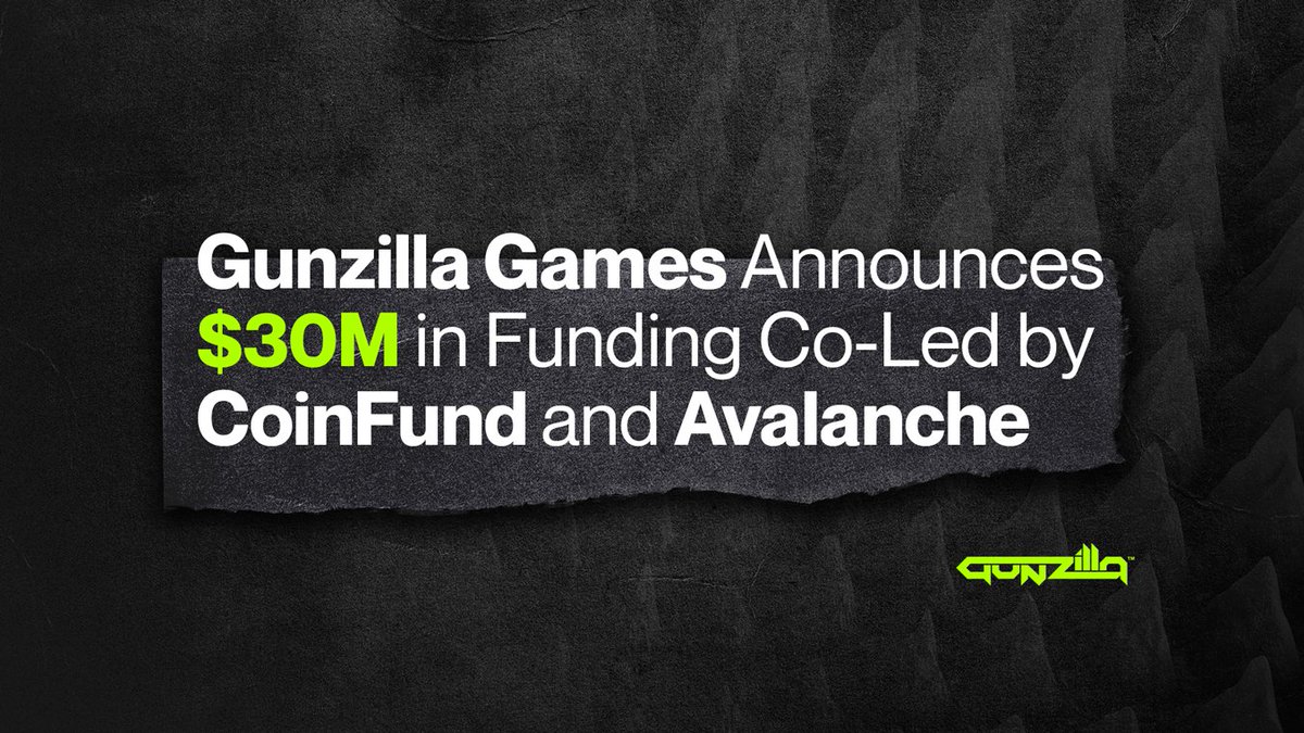 We are thrilled to announce that Gunzilla Games has secured $30M in funding! This round was co-led by @CoinFund_io & @avax, with incredible support from @Morningstar_vc & @_rcapital_. This funding accelerates the creation of @playoffthegrid and our innovative @gunbygunz…