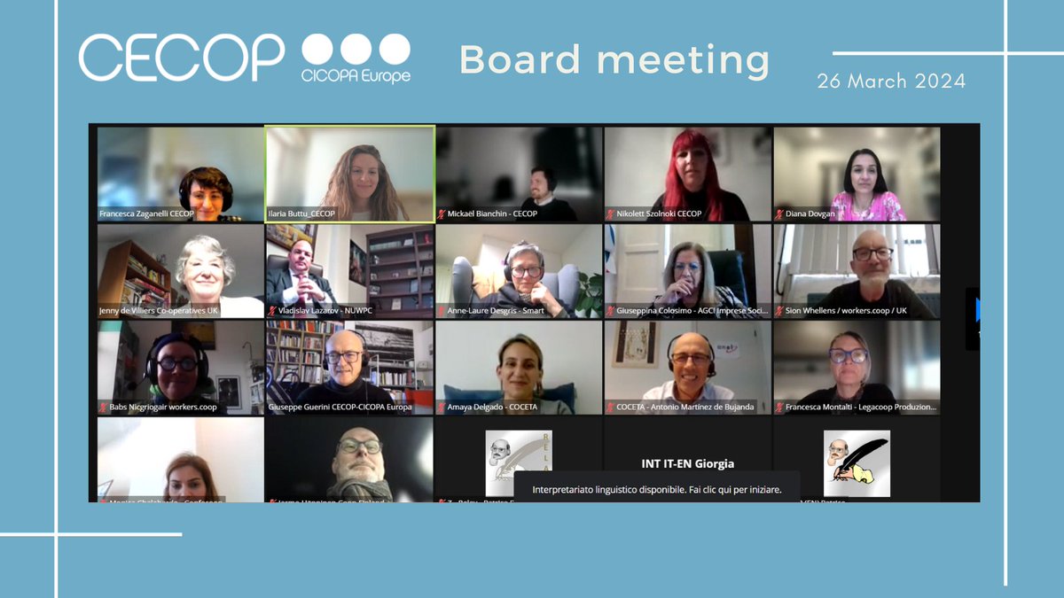 👏We have just finished the first CECOP board meeting of 2024!