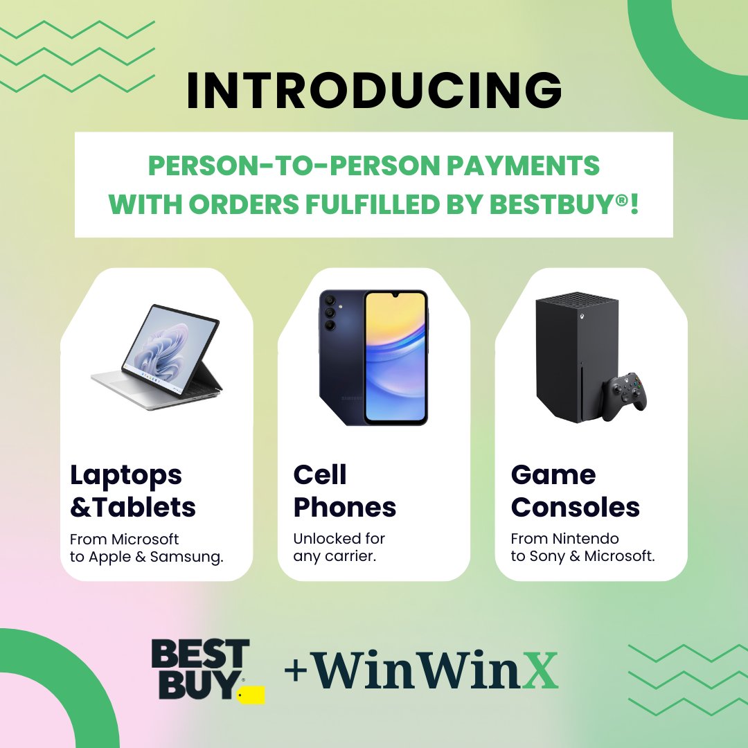 #WinWinX's Person-to-Person Payment Plans that meet you where you are just got a LOT better! 🙌🏻  shop hundreds of top #Home & #Office supplies from #BestBuy with the #PaymentPlans from WWX that you already know & love! It's a Win-Win! 🤝🏻🛍️ #HomeOffice #OfficeSupplies #WinWin