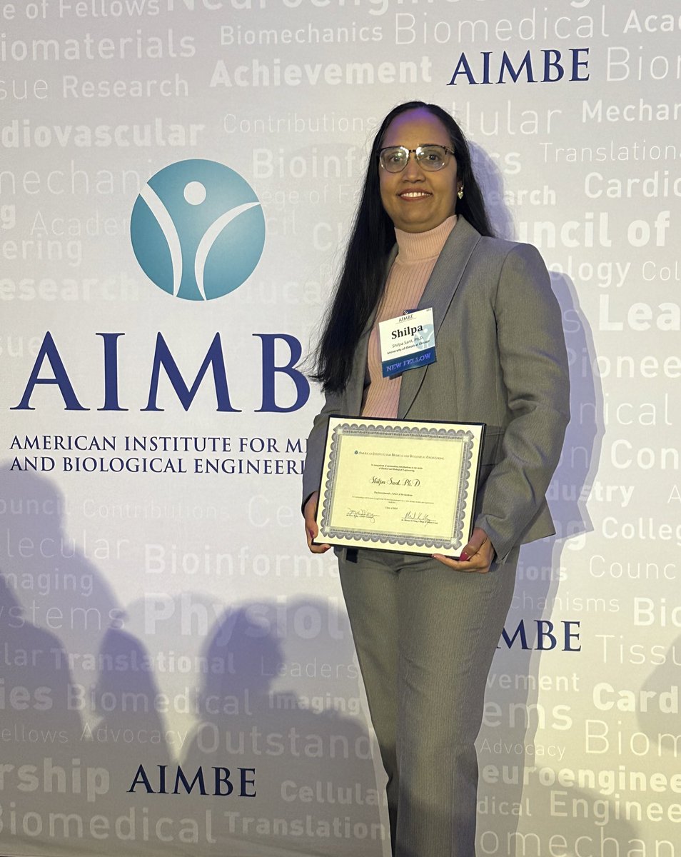 Truly honored and humbled to be elected and inducted into the prestigious @AIMBE College of Fellows! Thank you for the nomination and support @khademh @UICPharm @uicpsci @UICancerCenter @pittpharmacy @PittBioE