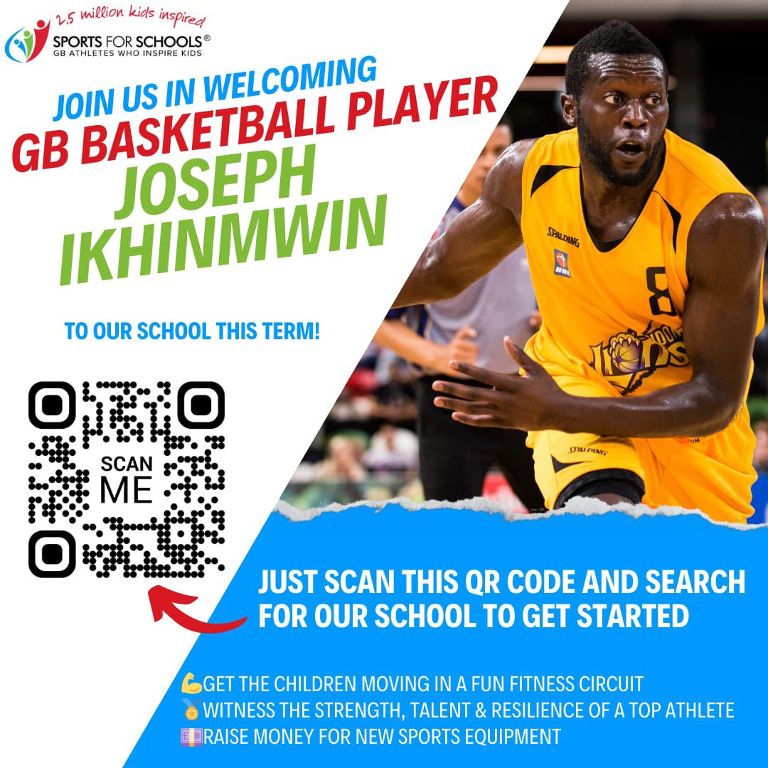 Wednesday 17th April, GB basketball player Joseph Ikhinmwin will be visiting GG to speak with children and run a fitness circuit to get us all moving! With Joseph’s help, we want to raise money to buy some new sports equipment. Watch this space.