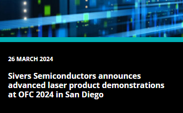 Come visit us at the #Sivers Photonics booth 4900 at the Optical Fiber Communication (#OFC) Conference in San Diego, where we demonstrate our advanced laser chip and array technology. sivers-semiconductors.com/press/sivers-s… #laser #array #opticalfibre #Photonics