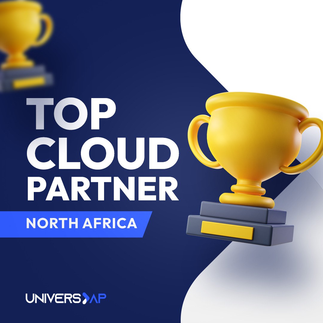 UNIVERSAP_'s tweet photo. Chez @Universap_, repousser les limites est notre détermination. Avec le trophée "Top Cloud Partner North Africa" , nous renforçons notre engagement envers l'excellence.
Notre équipe d'experts innove sans cesse, demeurant un partenaire de confiance pour nos clients. 
#UniversAP https://t.co/xKF1KaRh1n