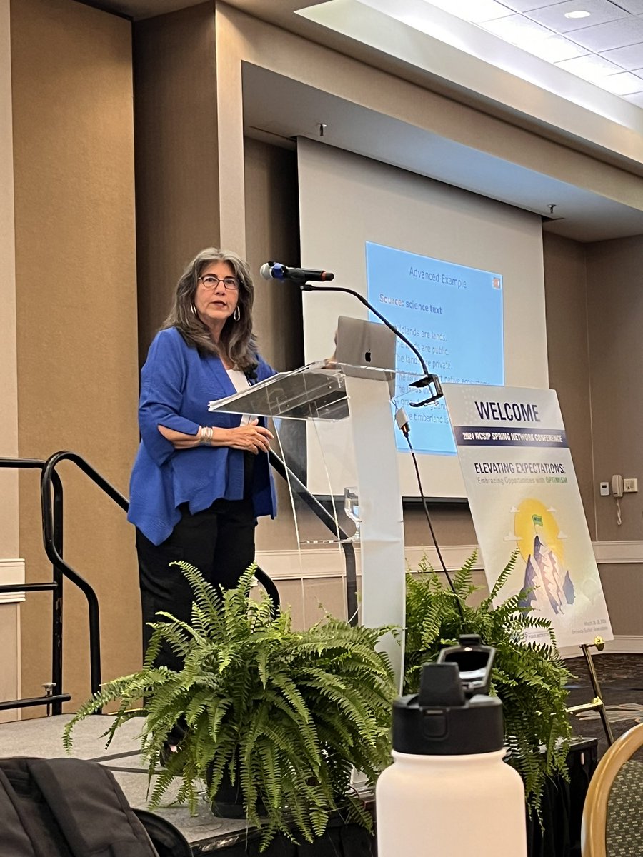 Learning from Joan Sedita about connecting The Writing Rope to reading at the NC SIP Spring Network Conference ❤️ #NCSIP