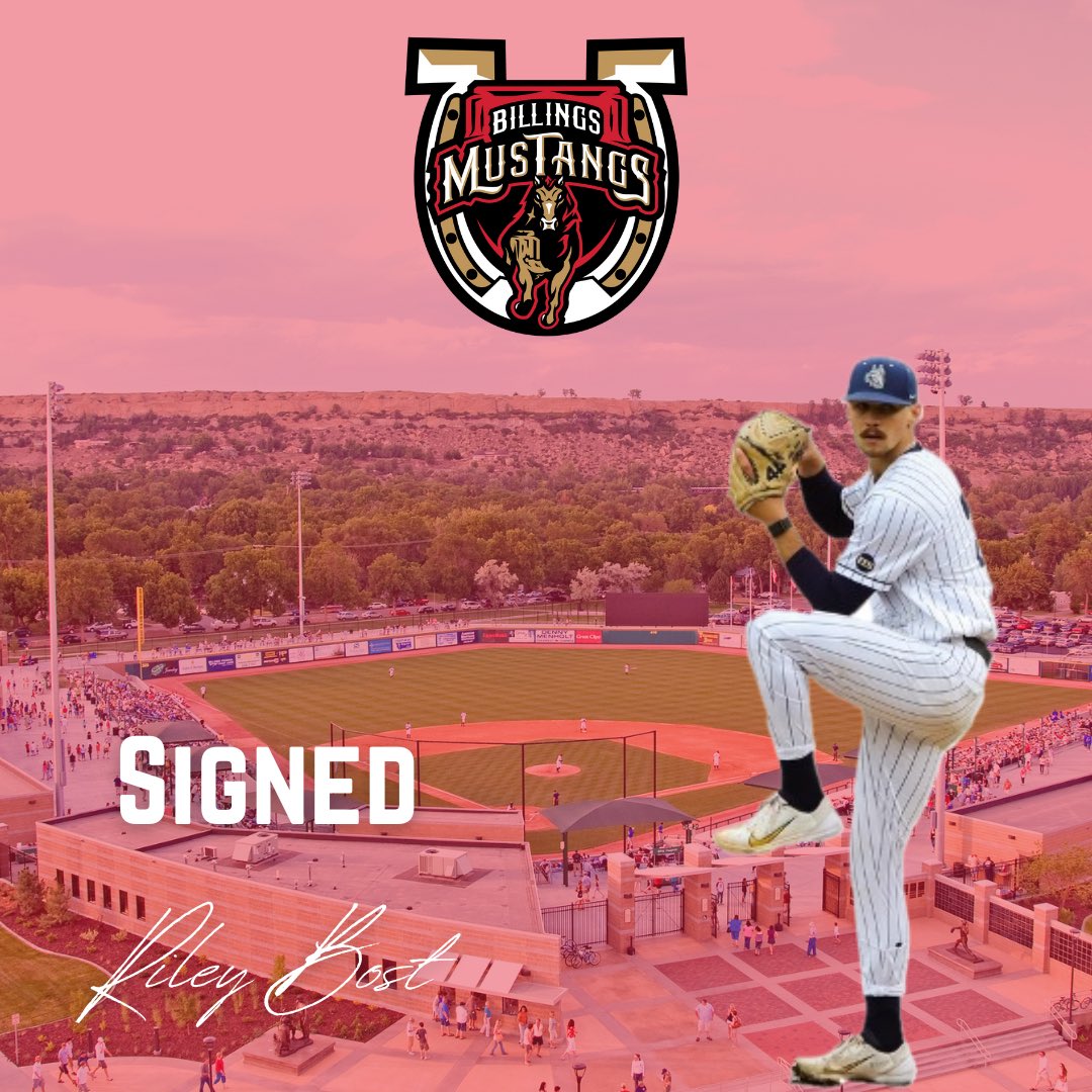 Riley Bost, COME ON DOWN🤑 We’ve officially signed the 6’3 Texas native for the 2024 season! Welcome to Billings, Riley🤠