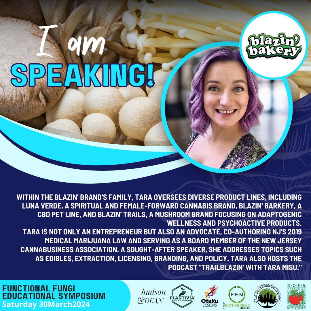 Join me, Tara Misu, CEO/Founder of Blazin' Bakery, at the FUNCTIONAL FUNGI EDUCATIONAL SYMPOSIUM this SATURDAY, March 30, 2024, from 12:30 PM - 4:20 PM! 🍄 Let's EDUCATE, CONNECT &amp; GROW together at The Newark Conservancy. Don't miss out on this enlightening event! See you there!