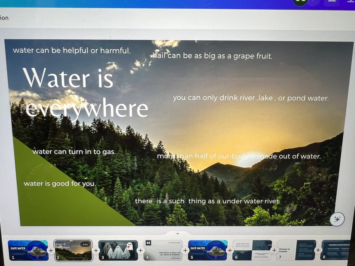 One of my guided reading groups got creative with their nonfiction books we read. We learned all about water, then they used <a href="/canva/">Canva</a> to create a poster to show all they learned. We are printing them out for the group to share with the class! #vaughnsoakupthesun <a href="/VaughnElemFISD/">Vaughn Elementary</a>