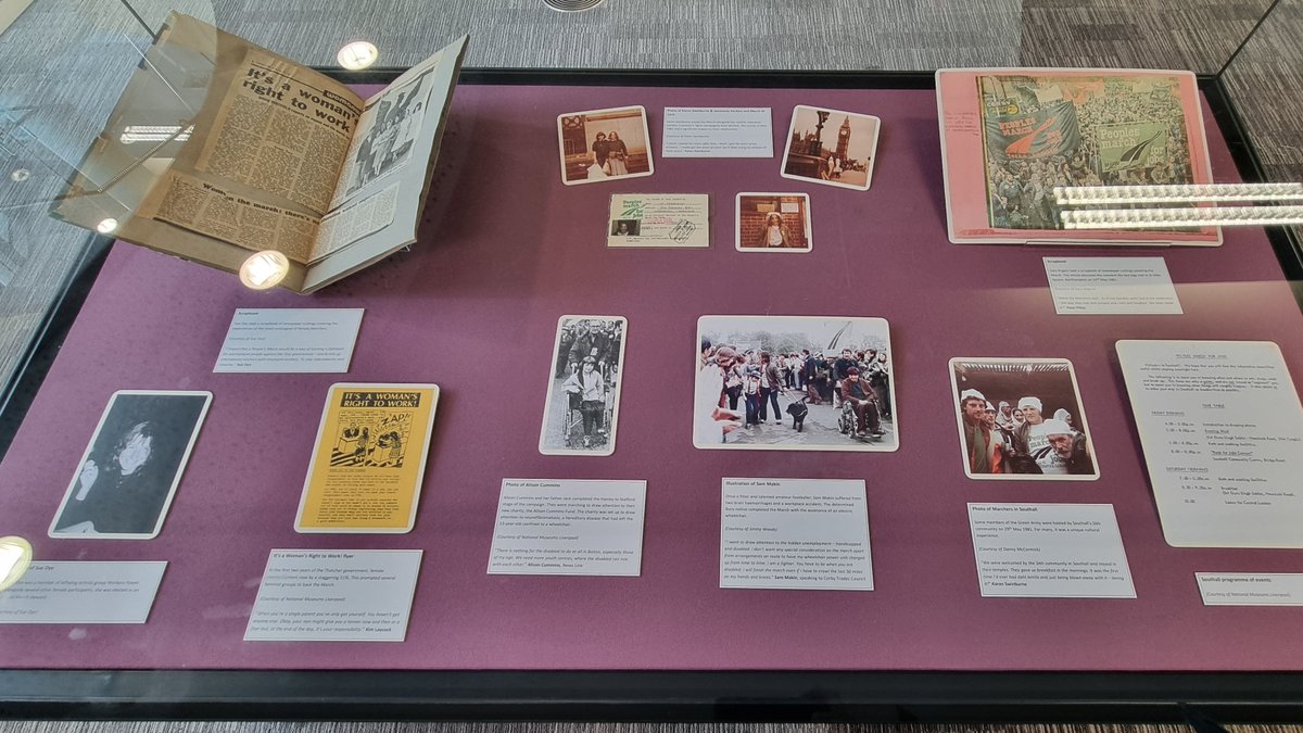 Catch the @GizaJob81 exhibition at @Lpoolcentlib until 31 May! Made possible by #NationalLottery players, it brings together the stories and objects from people involved in the 1981 People's March for Jobs. Read more about the project here: heritagefund.org.uk/projects/captu…
