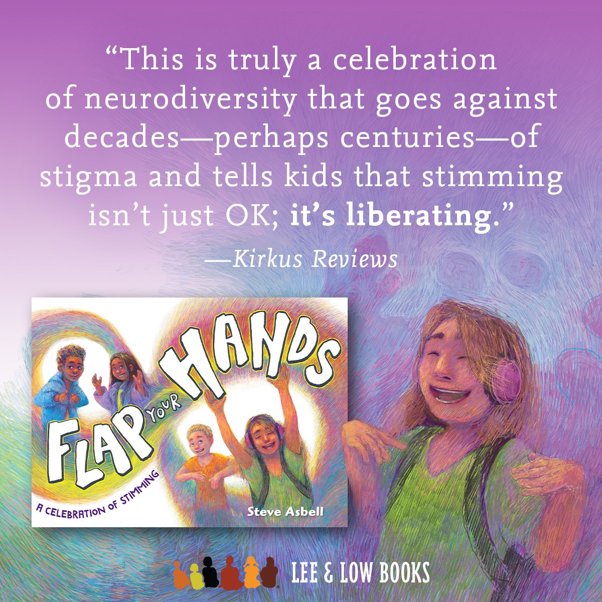 🎉Happy #BookBirthday to Flap Your Hands: A Celebration of Stimming by Steve Asbell! ✨We're so excited to share this groundbreaking picture book debut that celebrates and normalizes stimming! 📚Flap Your Hands is available now! Learn more: bit.ly/3PXSc0Q
