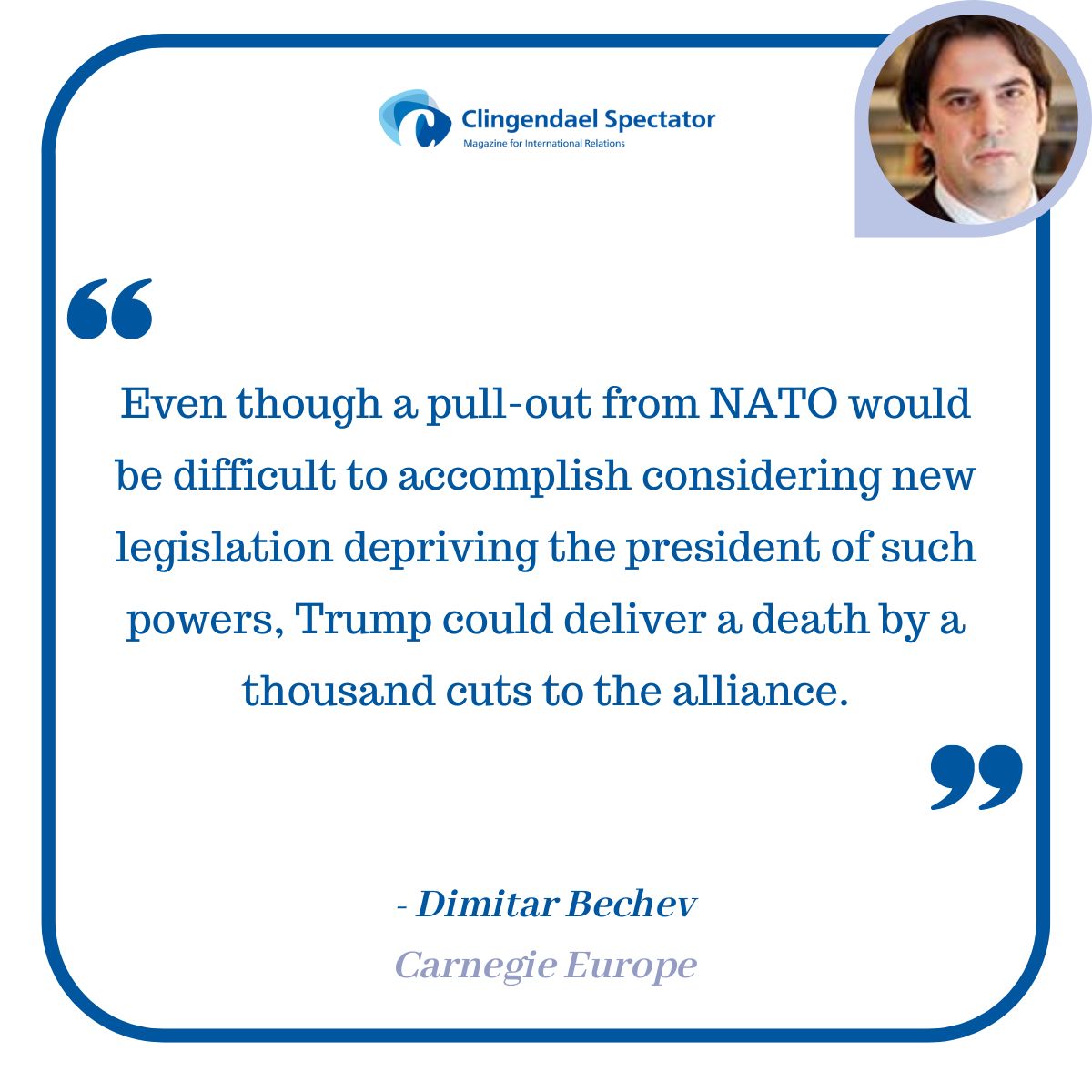 How will US policy towards Europe change after the US elections, and how should Europe prepare? @Clingendaelorg's magazine offers 7 expert views, incl. @DimitarBechev @Carnegie_Europe, on potential shifts in the transatlantic relationship. 🔎 Read more: spectator.clingendael.org/nl/publicatie/…