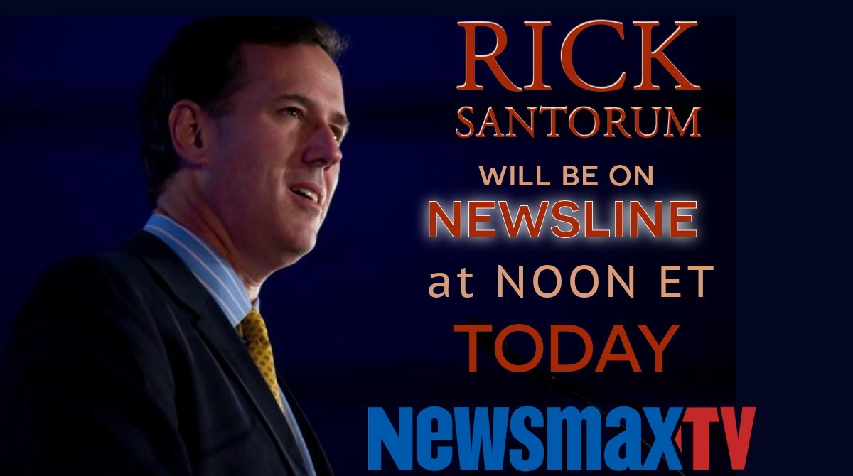 .@RickSantorum joins @BiancaDLGarza at the top of the next hour on @NEWSMAX. Tune in to watch live online newsmaxtv.com #TrumpTrial #TruthSocial #Michigan #Newsmax