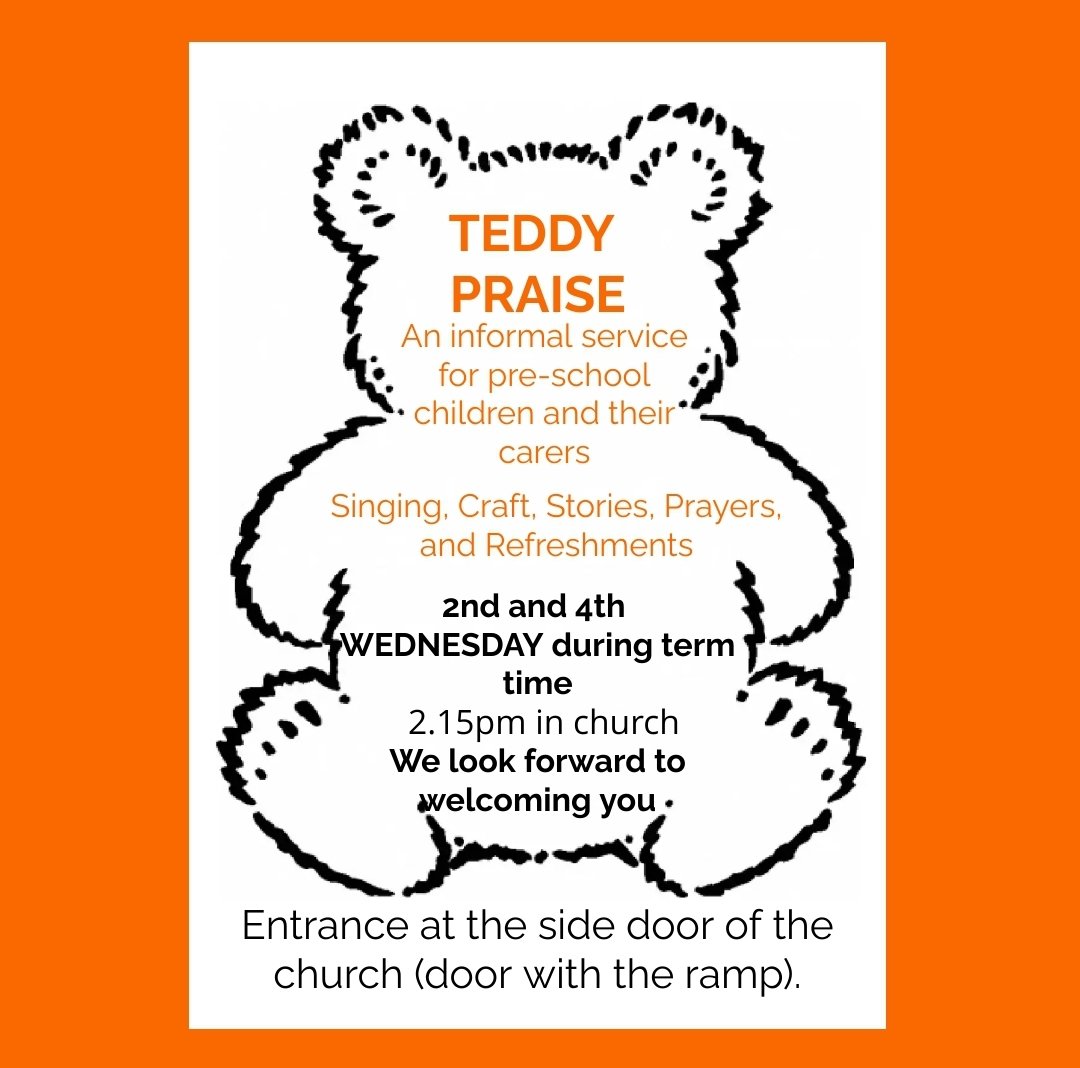 StManston's tweet photo. Teddy praise time again tomorrow. Everybody welcome use side door into church please. https://t.co/Ih2O4pDxOH