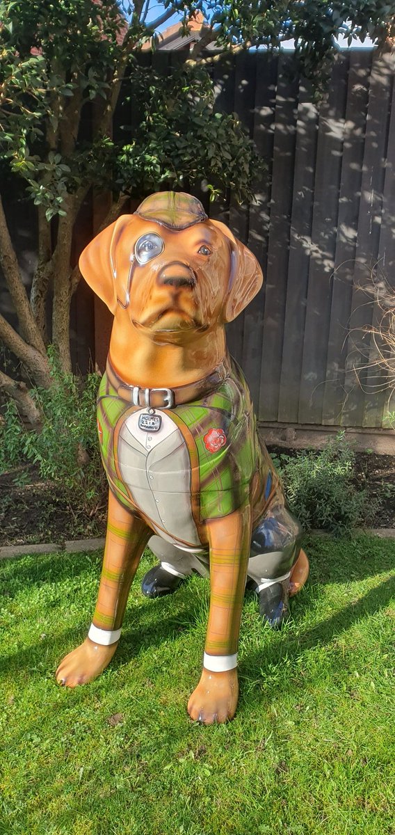 Great to be able to say that you can now see one of my latest designs 'Baskerville' on the new <a href="/wildinart/">Wild in Art</a> trail paws on the wharf  in London till May 17th for <a href="/guidedogs/">Guide Dogs</a> UK. This is a particularly special trail designed with visual impaired at its heart.