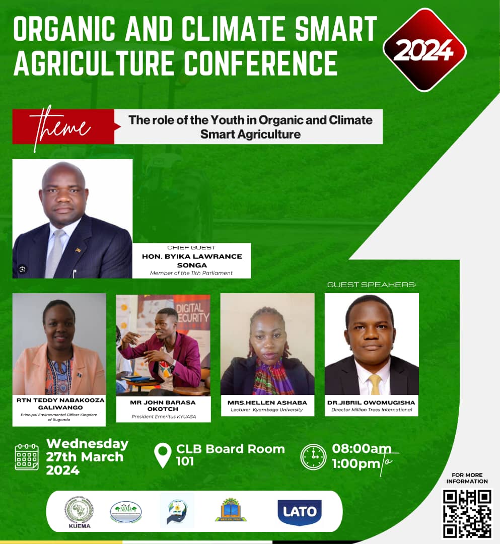 Some of the benefits of smart agriculture include reduction of GHGs, Food security - Adaptation & Resilience. Join us as we talk about the role of the youth in organic and climate smart agriculture.