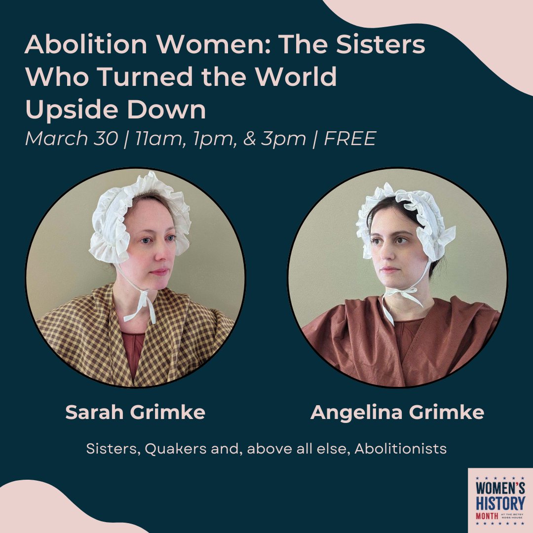 Sarah and Angelina Grimke are sisters, Quakers and, above all else, abolitionists. Meet them in 1836 as they prepare for their landmark tour to speak out against slavery and discrimination. Visit bit.ly/4bLo9DF to learn more!