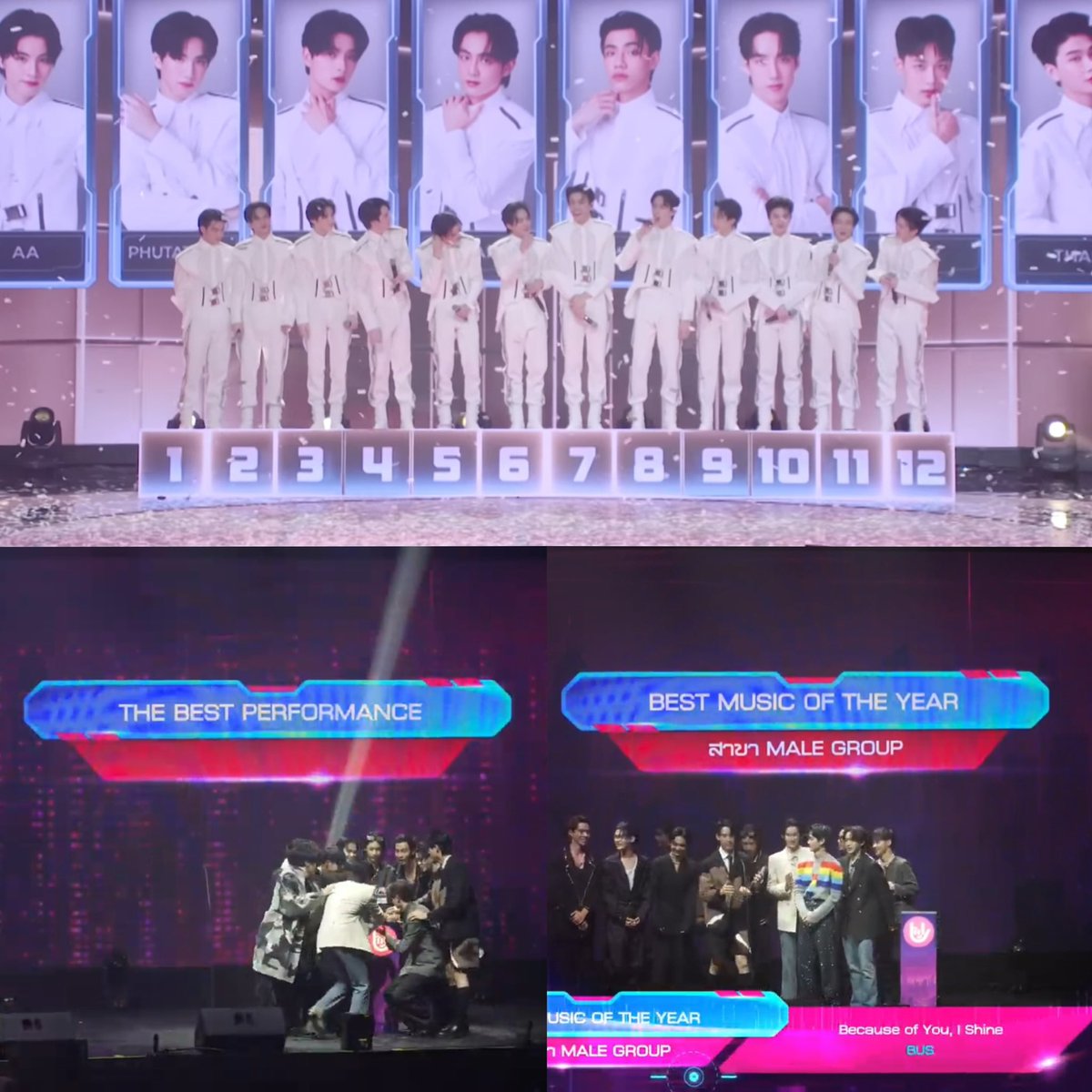 ohhooes's tweet photo. ใครจะคิดว่าวงที่เดบิวต์ไม่ถึงครึ่งปี แต่ตอนนี้ได้ถ้วยรางวัล 2 ถ้วย ขนลุกจริง BUS แม่งสุดเกิน 🏆🏆✨

#BUSbecauseofyouishine https://t.co/g6YhFMtHjY