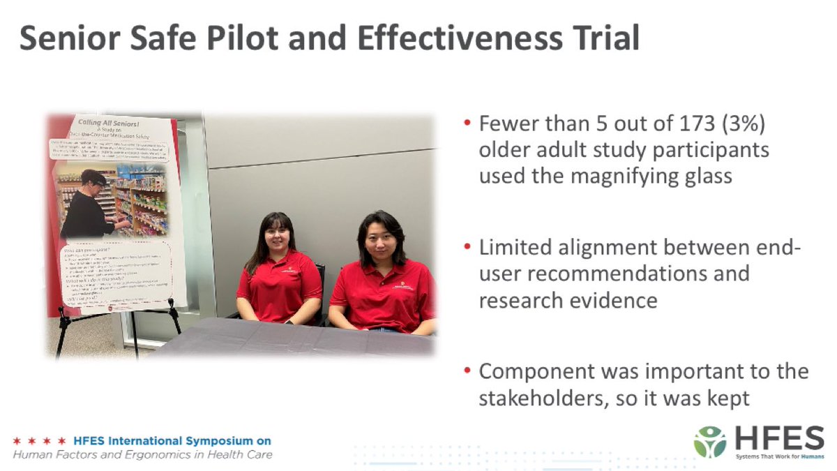WattersonTL's tweet image. Thrilled to share work from @Chui_SAMS_Lab on Senior Safe at #HFESHCS ! 🗣️ tensions we experienced between older adult suggestions and theory-based design principles. Even more excited that my mom, Donna, made her conference debut as the model on our study recruitment poster.😉