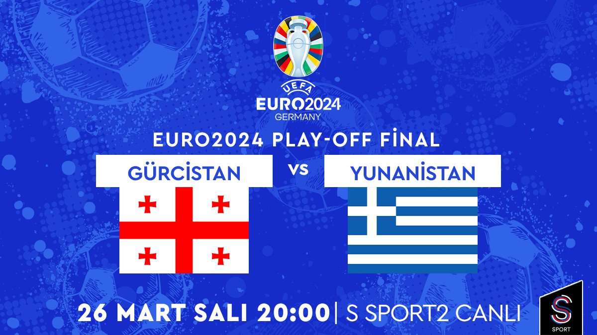 ⚽ Gürcistan ile Yunanistan'ın karşılaşacağı EURO 2024 Play-Off final maçı, birazdan canlı yayınla S Sport2 ve S Sport Plus'ta! bit.ly/3EMalIG