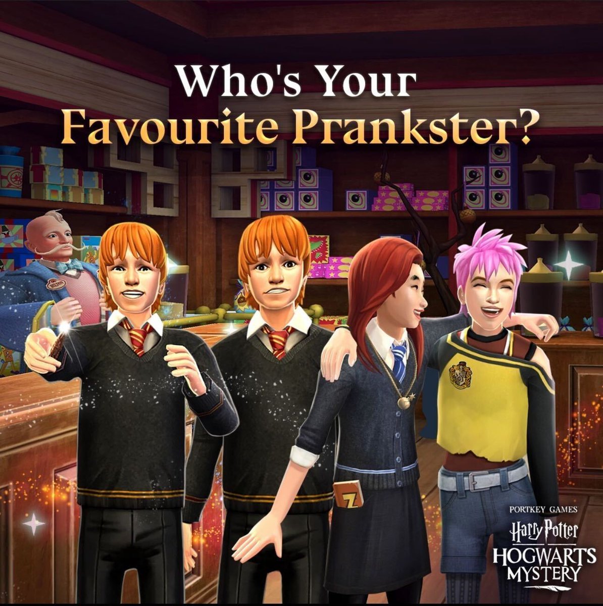 April Fool's Day is just on the horizon! Let us know who your favourite Hogwarts prankster is!
