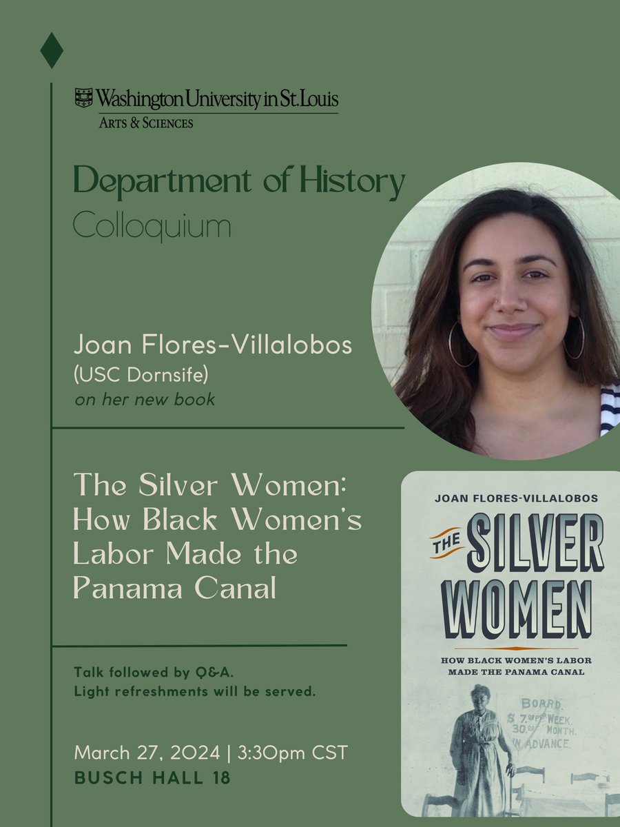 Please join @WashUHistory tomorrow (3/27) for an engaging discussion as Joan Flores-Villalobos discusses her new book.