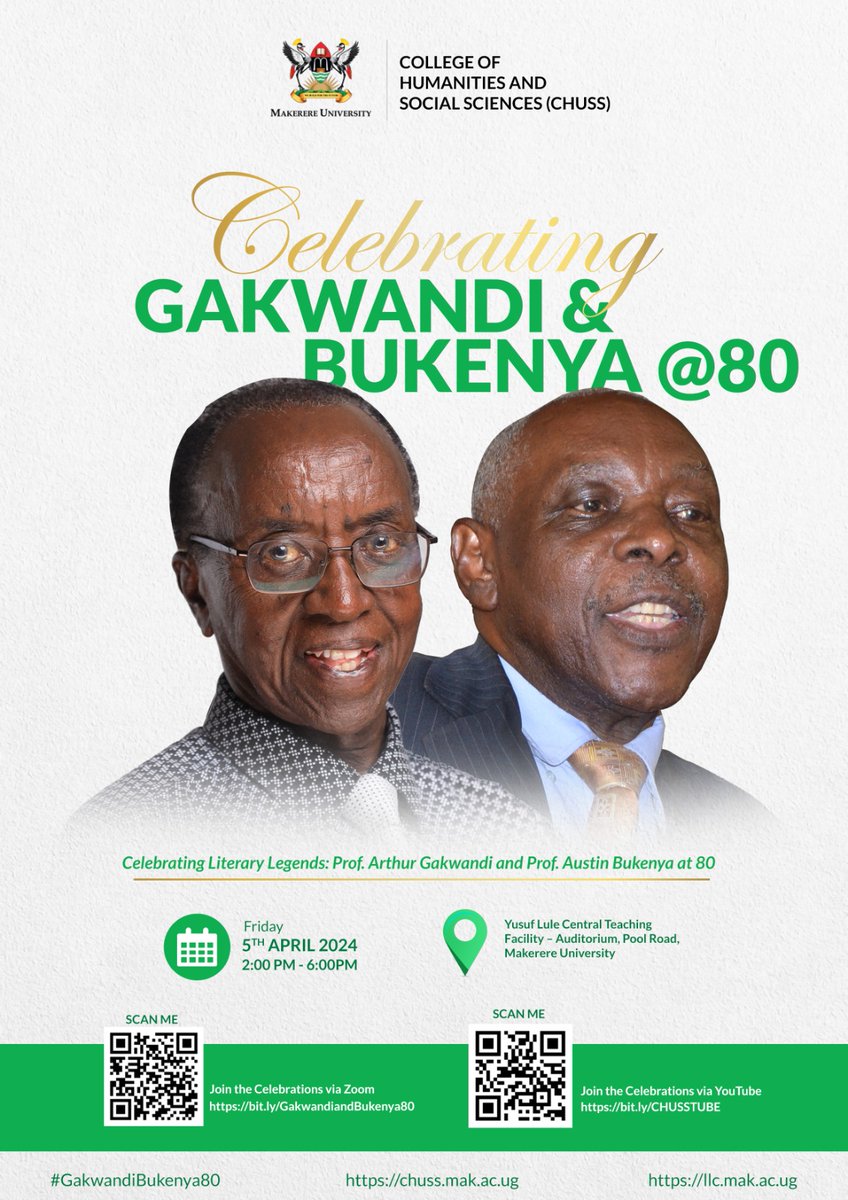 The dish is soon to be served
We unveil #GakwandiBukenya80 and are proud to be associated proudly with @MakerereCHUSS and @chuss_sllc 

@EdgarNabutanyi @Josephineahiki1

We can't wait!