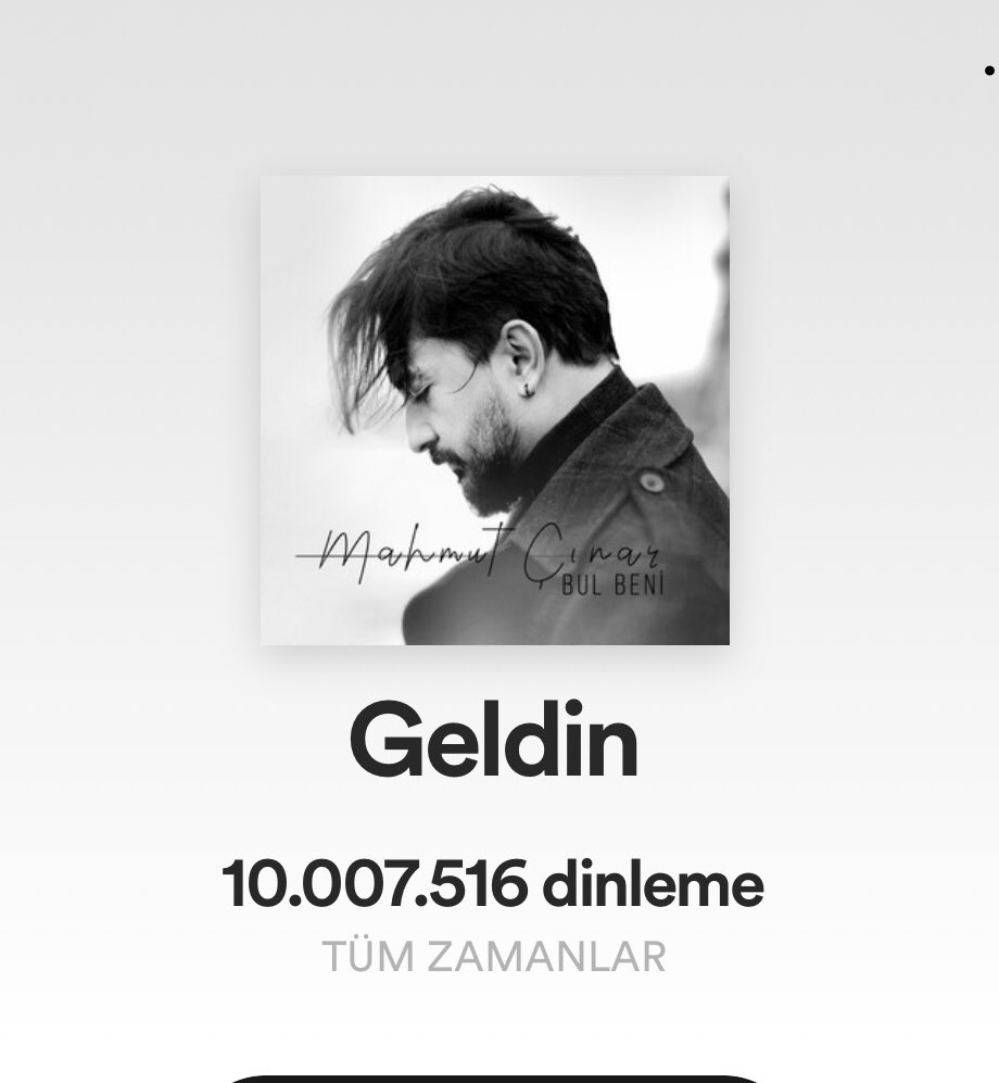 Kimse de demiyor “Mahmutcuğum şarkın Spotify’da 10 milyonu aşmış” :) Bu ilki diyelim 🙏 Buradan devam…