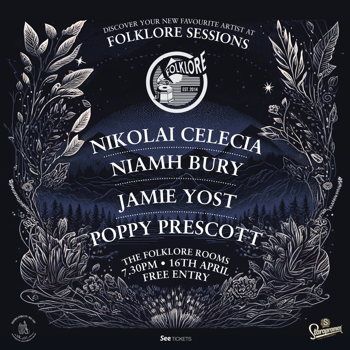 Folklore Sessions (@folkloresession) on Twitter photo ⚡️SHOWCASE ANNOUNCEMENT⚡️
We have a bumper edition in April...
We are so thrilled to be welcoming;
Nikolai Celecia
<a href="/Niamh_Bury/">Niamh Bury</a>
<a href="/jamieyostmusic/">Jamie Yost</a>
+ Poppy Prescott 📷
<a href="/folklorerooms/">The Folklore Rooms</a>
Curated + hosted by Folklore founder, <a href="/jacko_hooper/">Jacko Hooper</a> ⚡️SHOWCASE ANNOUNCEMENT⚡️
We have a bumper edition in April...
We are so thrilled to be welcoming;
Nikolai Celecia
<a href="/Niamh_Bury/">Niamh Bury</a>
<a href="/jamieyostmusic/">Jamie Yost</a>
+ Poppy Prescott 📷
<a href="/folklorerooms/">The Folklore Rooms</a>
Curated + hosted by Folklore founder, <a href="/jacko_hooper/">Jacko Hooper</a>