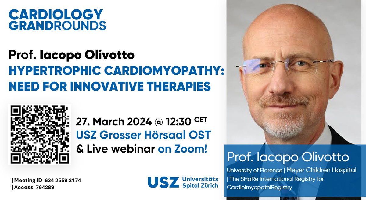 #Tomorrow 🫀 distinguished expert, Prof. Iacopo Olivotto (@IacopoOlivotto 🇮🇹 ) will #SHaRe with us the latest on Hypertrophic Cardiomyopathy - revolutionary management & future research 🎯 See you at @CardioZurich & Online! @AOUCareggi @Unispital_USZ @CTECresearch @ASaguner…