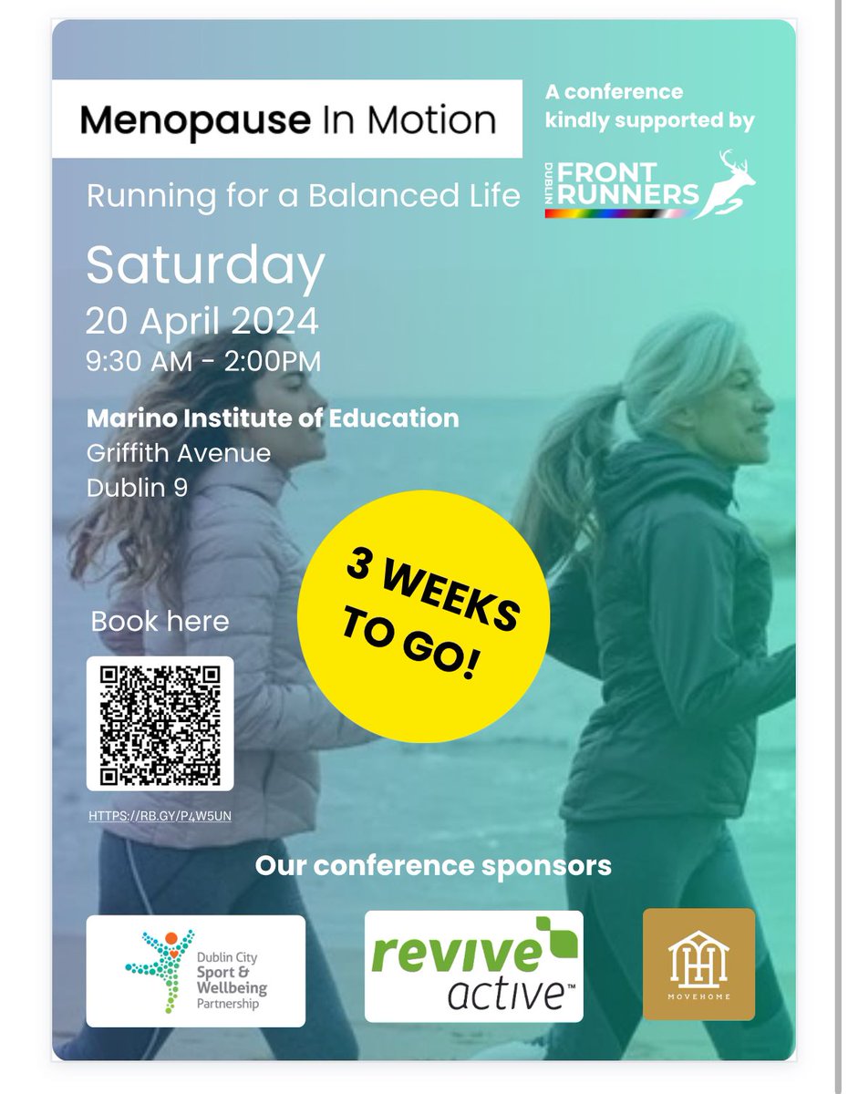 Our friends in @DFRclub are organising this seminar 'Menopause in Motion', please spread the word and support @SportingPrideIE @HealthyIreland @DublinSportsPub eventbrite.ie/e/menopause-in…
