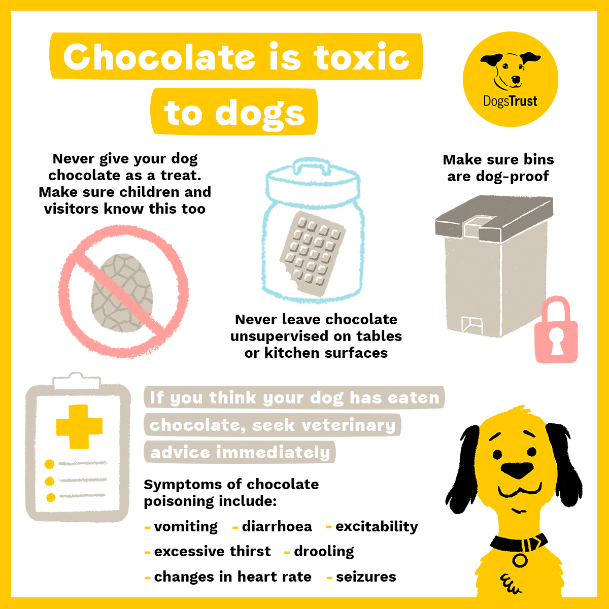 With #Easter just around the corner, please remember that chocolate is toxic to dogs 🐶❌🍫 Keep your Easter eggs stashed away from your four-legged friends 💛
