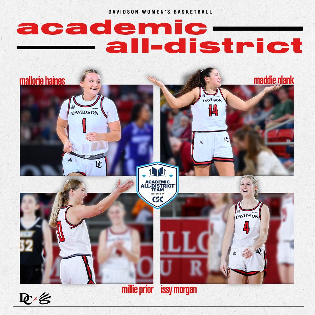 Scholar-athletes and 𝐇𝐄𝐀𝐕𝐘 on the scholar part 📚 Congrats to Mallorie, Maddie, Millie and Issy on making the @CollSportsComm Academic All-District team 🎉