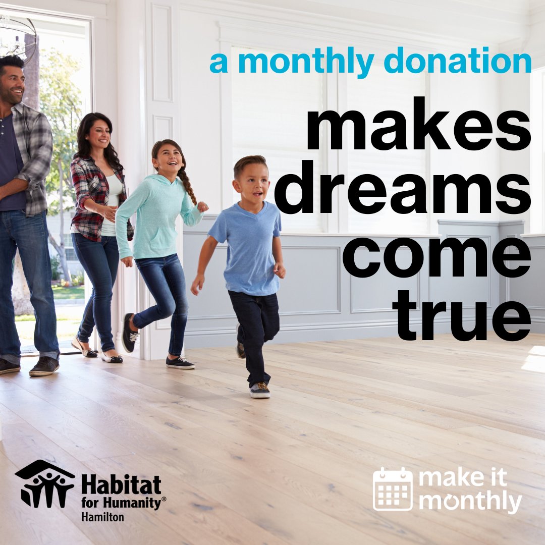 Unlock the power to make dreams a reality! 🌟 Join us this March and watch your impact soar with an extra $20 added to your first monthly donation, courtesy of @CanadaHelps! Let's turn hope into homes together. 💙 canadahelps.org/en/charities/h…