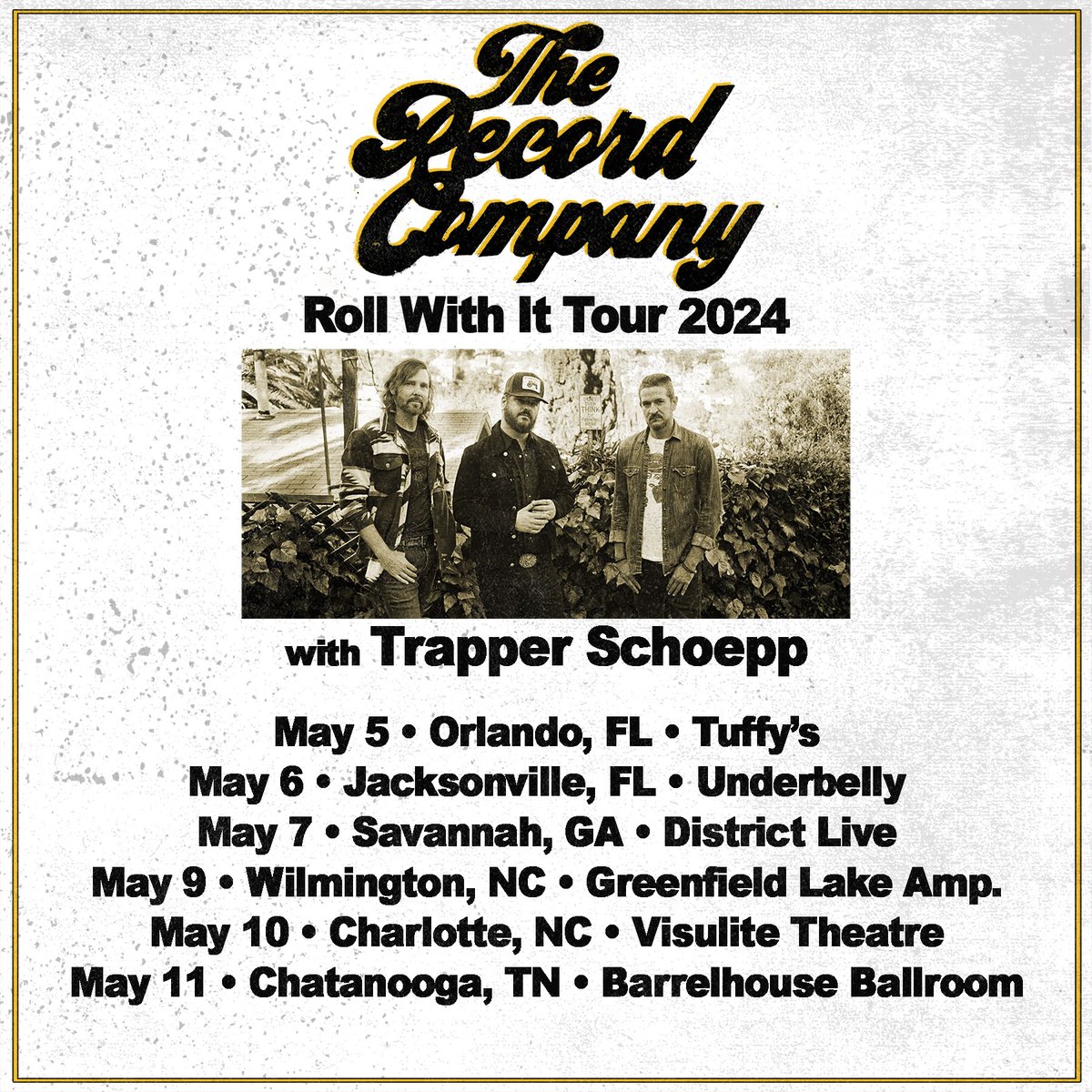 We are happy to announce that @trapperschoepp will be opening for us on our upcoming May headline dates. Find ticket links for these shows at TheRecordCompany.net/tour