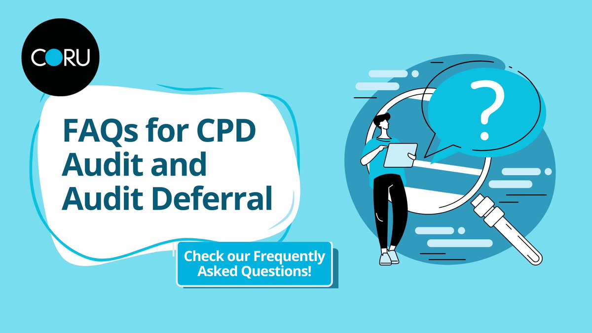 Did you know we have a Continuing Professional Development Audit Frequently Asked Questions section on our website? Visit our website for more details >> coru.ie/health-and-soc… #CPDCORU #CPDAudit #ProfessionalsAudit