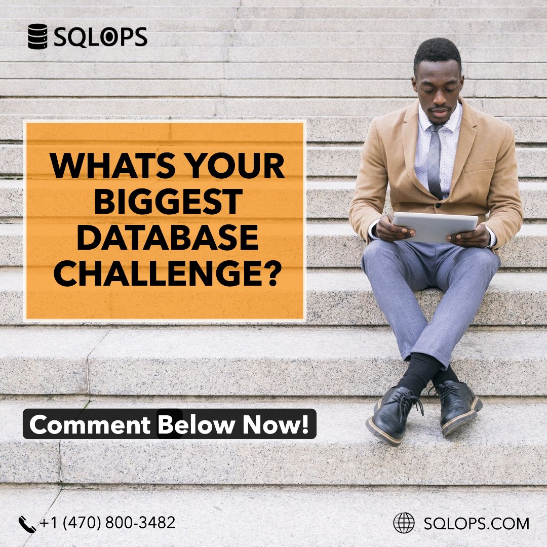 GOSQLOPS's tweet image. What’s your biggest priority in database management? 🤔
Comment below and let our experts help you!
Visit SQLOPS.COM so we can find a solution to your Database Challenges.
#QnA #SQLCommunity #Databasechallanges
