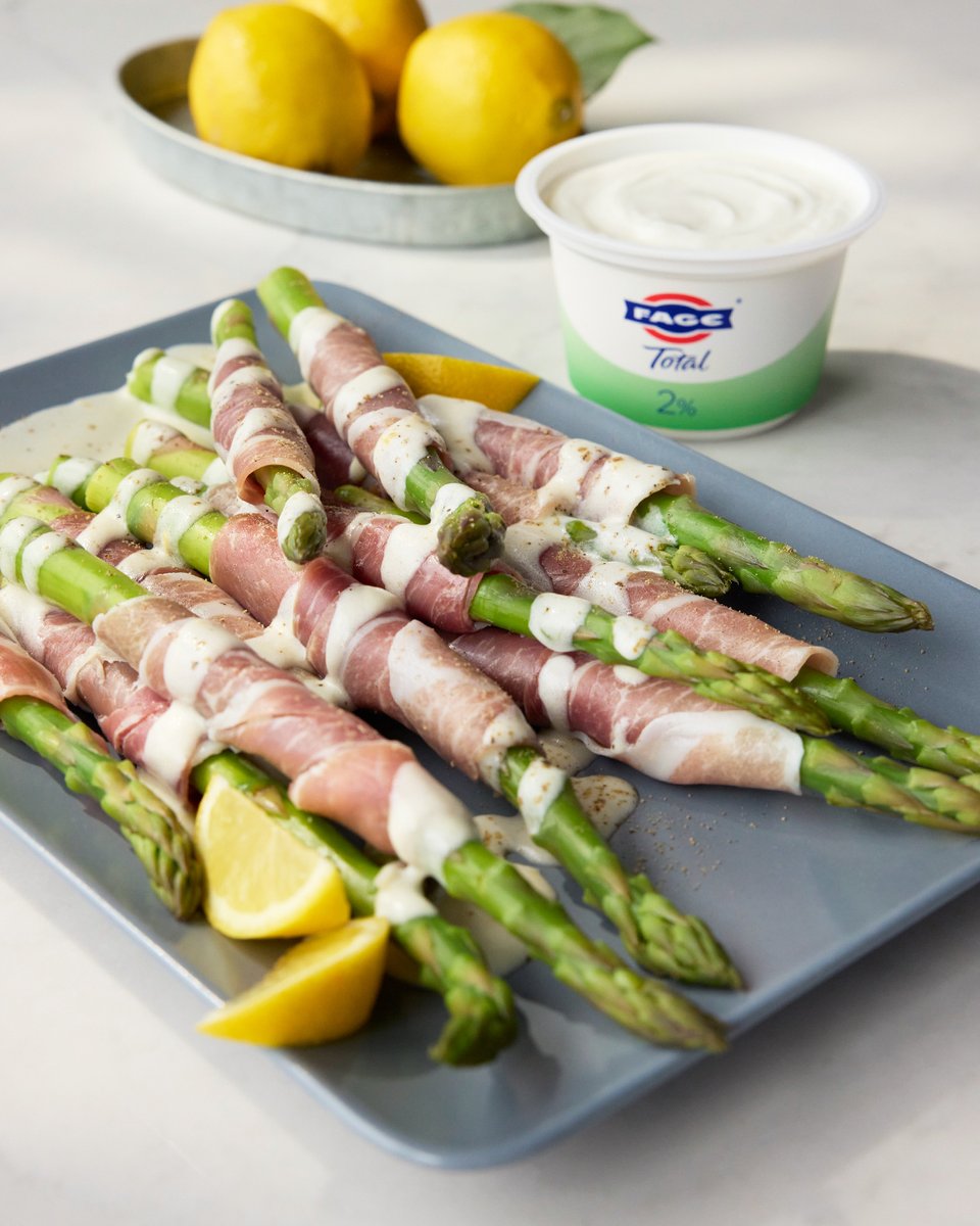 An elegant appetizer for the warmer weather: Prosciutto Wrapped Asparagus with a Lemon Yogurt Glaze. 🍋 bit.ly/3VUKGGs