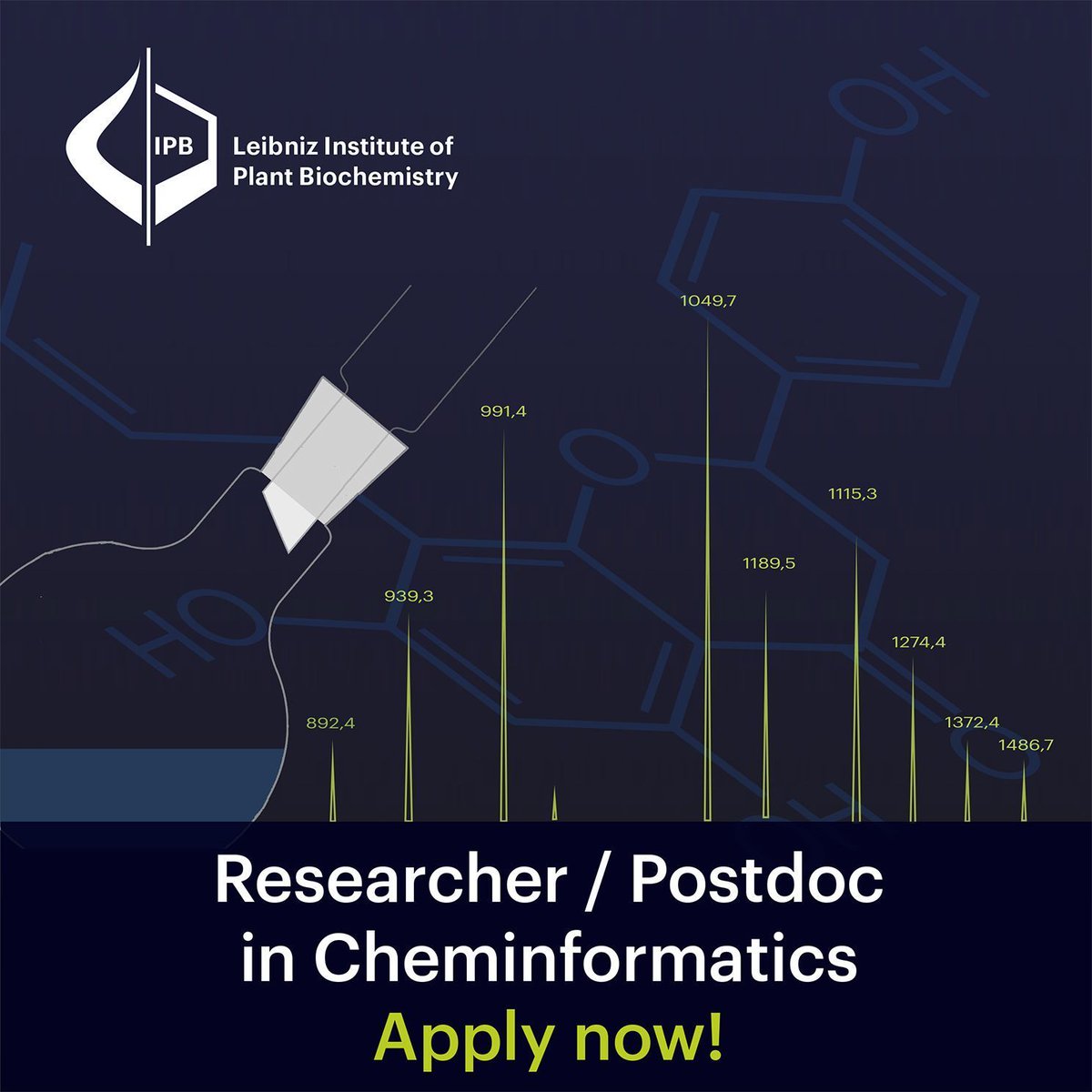 We are looking for a researcher (postdoc) in Cheminformatics. As a cheminformatician, you join our group, which, in addition to computational metabolomics and bioinformatics, also works on scientific data and data science. More: 👀 buff.ly/3vri1A2 @sneumannoffice