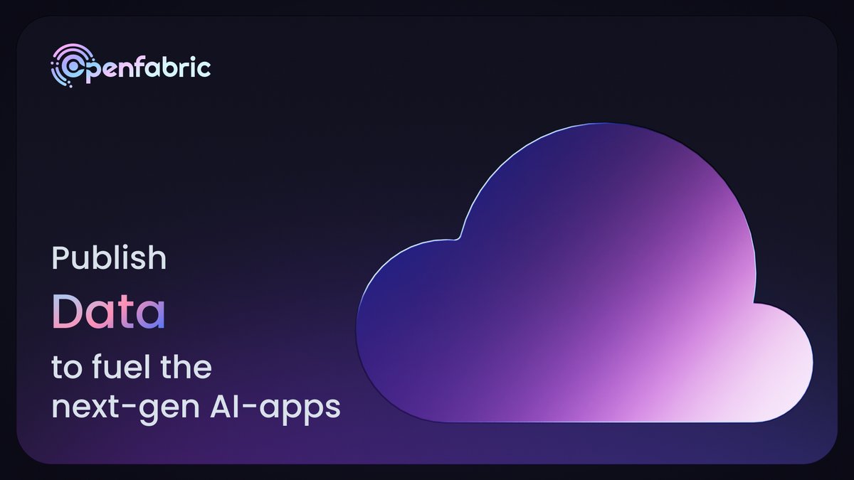 4/7. Publish Data.

Get paid for publishing your data on #Openfabricai.

Fill here: 3d1rccg66hm.typeform.com/to/ofSTAW3j