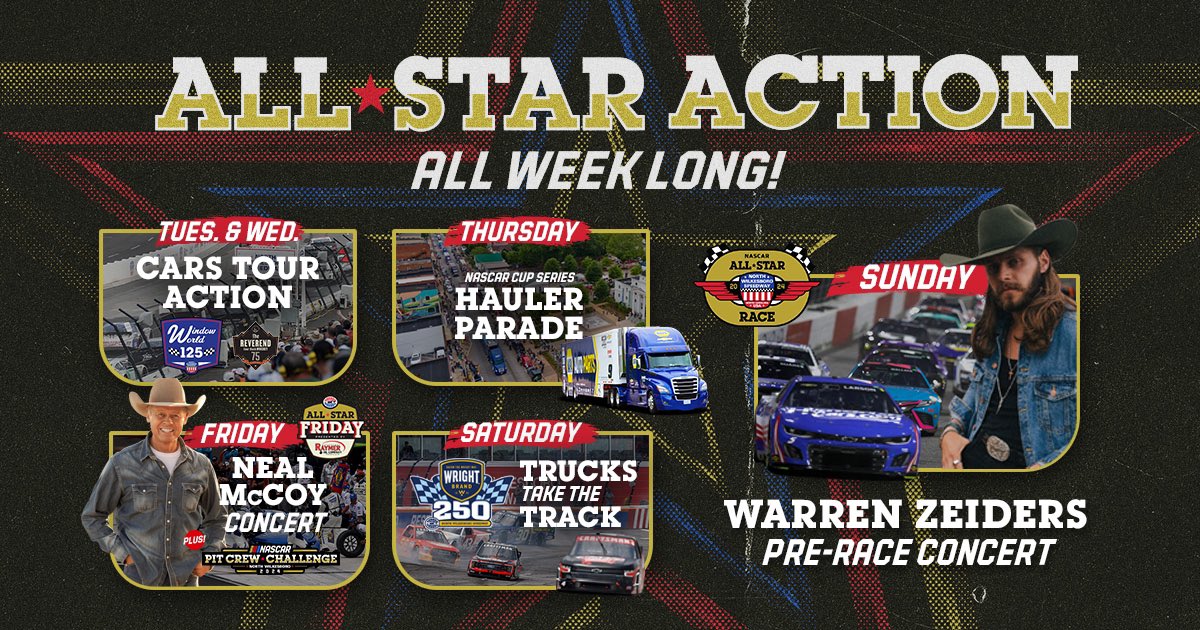 Action packed weekend in Wilkesboro. 🔥 #AllStarRace | 🎟️ bit.ly/AllStarRace24