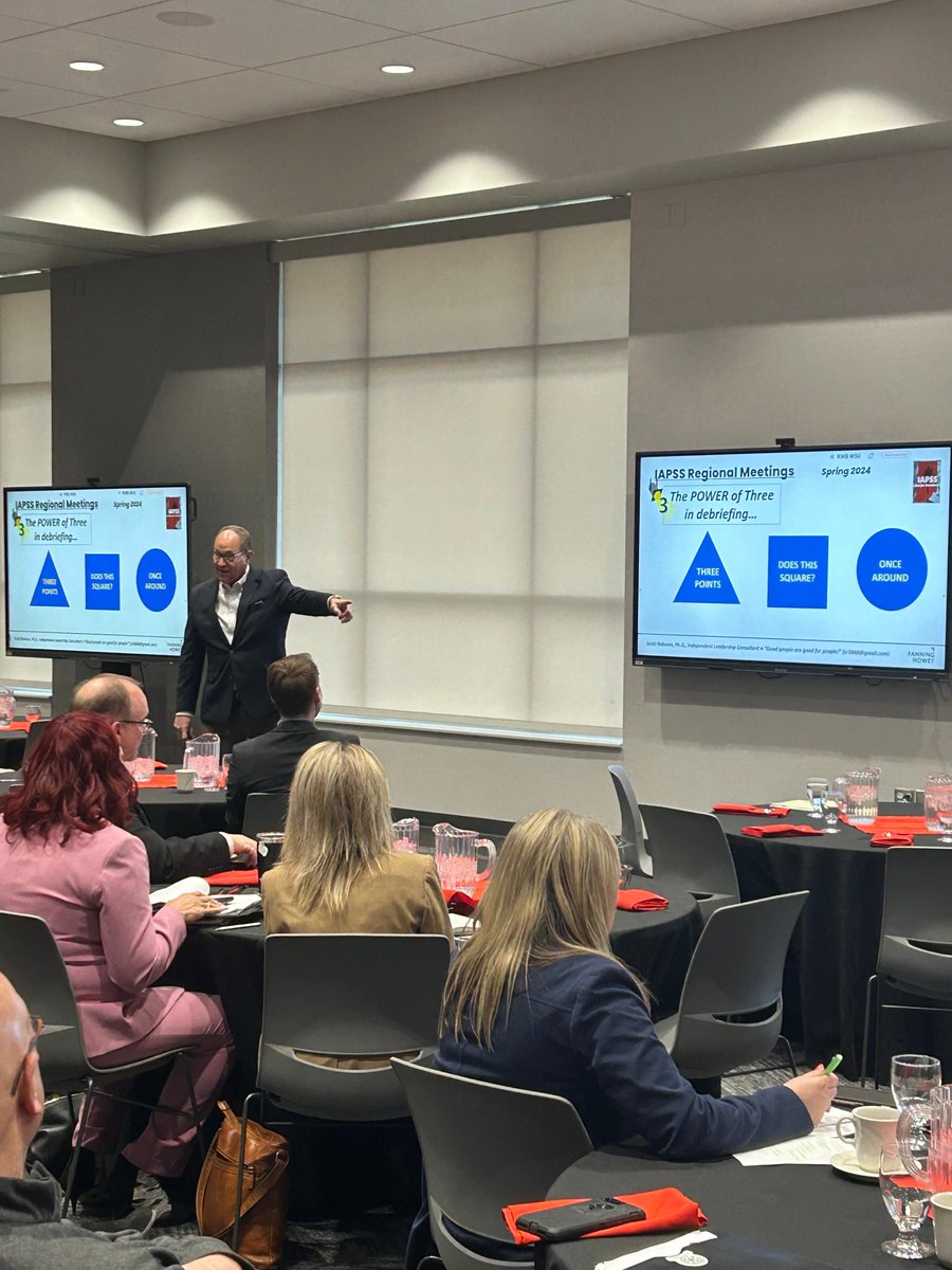 Dr. Scott Robison, our client liaison and colleague, delivered a presentation at the IAPSS District 1 Regional Meeting in Crown Point, Indiana on Leadership Vision and Influence, drawing from his experience to offer strategies for driving positive change in school leadership.