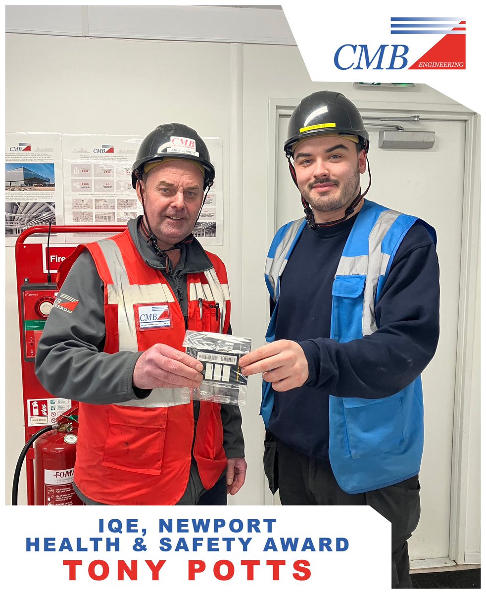 Congratulations to Tony Potts of Orbital who was issued with a Health & Safety Award for his work on the KLA R&D and Manufacturing fitout in Newport. CMB’s Andy Jerrett presented him with this award for his supervision in site safety and efficient personnel management. @KLAcorp