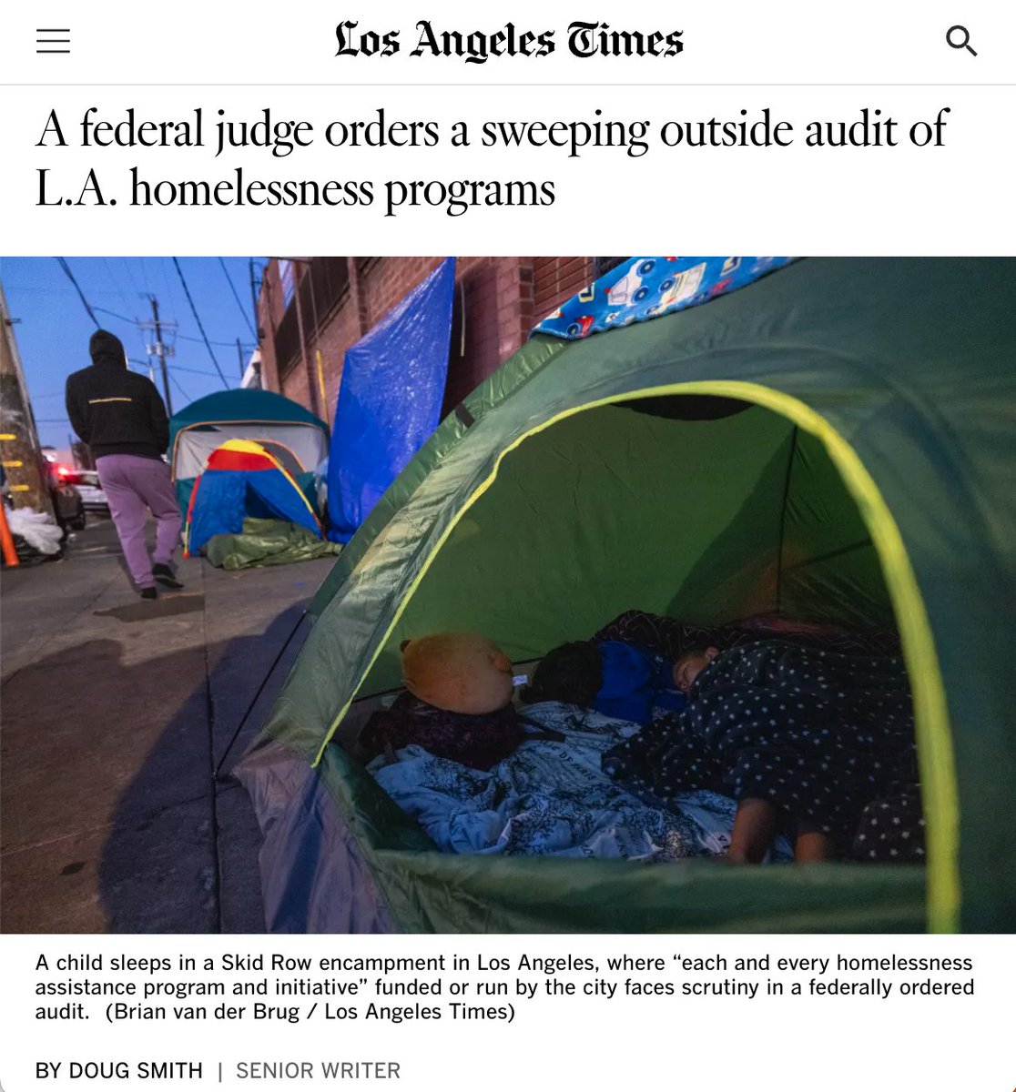 I applaud Judge Carter’s decision to audit Los Angeles’ homeless programs. Despite hundreds of millions of dollars in investment, the crisis continues to spiral out of control while public safety concerns persist.