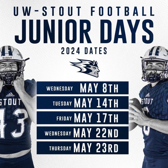 Thanks for the invite! @CoachDeBo76 @UWStoutFootball