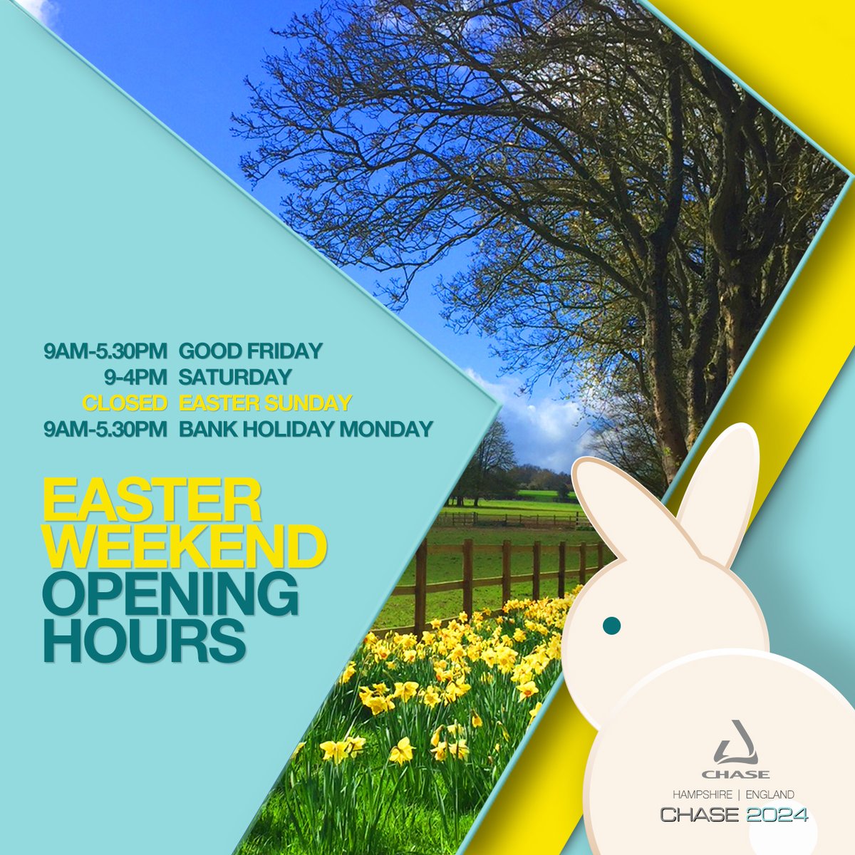 Easter Weekend Opening Hours 🌱 We will be open as usual Good Friday & Bank Holiday Monday, with extended opening hours on Saturday! Why not head down & we'll be ready to set you up with some brand new kit 🏏 #chasecricketbats #chasecricket #cricketbats #cricketkit #cricketshop