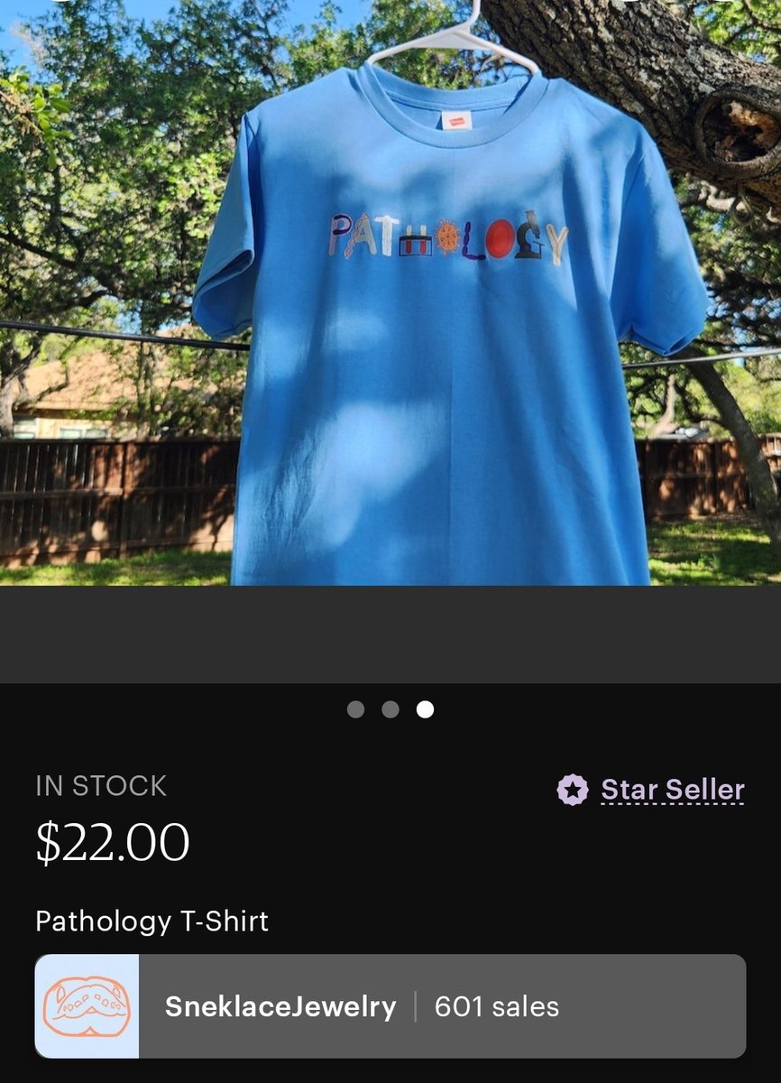 Pathology T-shirt now live on my shop!! 
I currently have limited stock, but will get more based on interest 🫡 
Use "PATHTWITTER" for 20% off 

#PathTwitter #PathX #pathology
etsy.com/listing/170333…