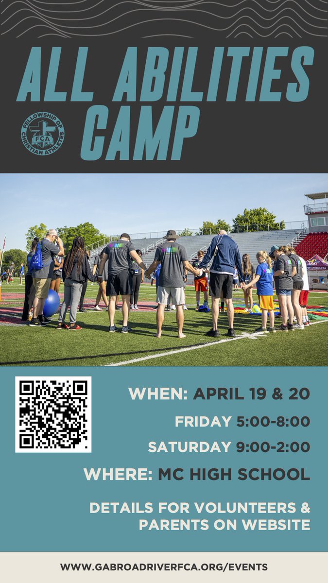 We are looking for volunteers and campers. Don't forget to sign up.