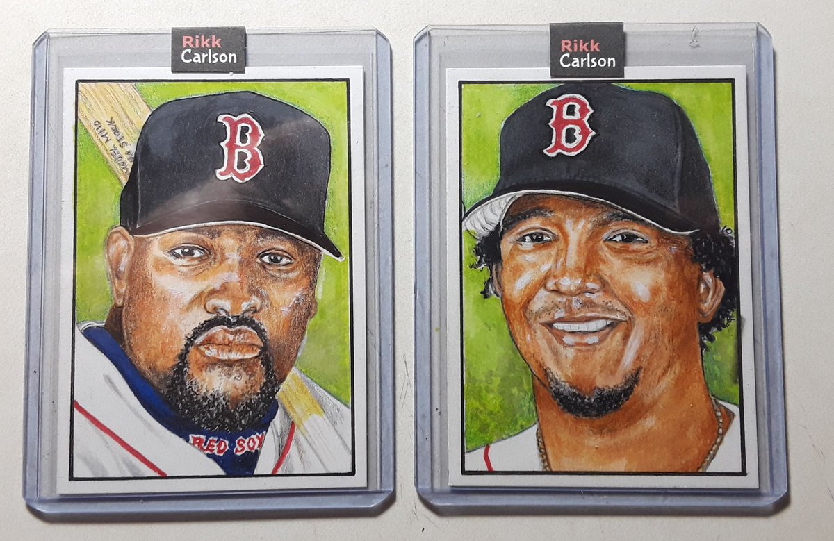 Tuesdays eye candy ...a couple Bostonians that were commissioned for a Redsox fan... #RedSox #sportsart who's your fave these days ?