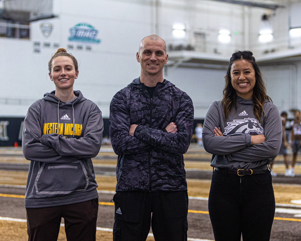 Best in the Biz ⛑️💯 As we wrap up National Athletic Training Month, we would like to honor our amazing AT crew of Kyle, Miranda, and Xochitl‼️ #EAT | #NATM | #BroncosReign