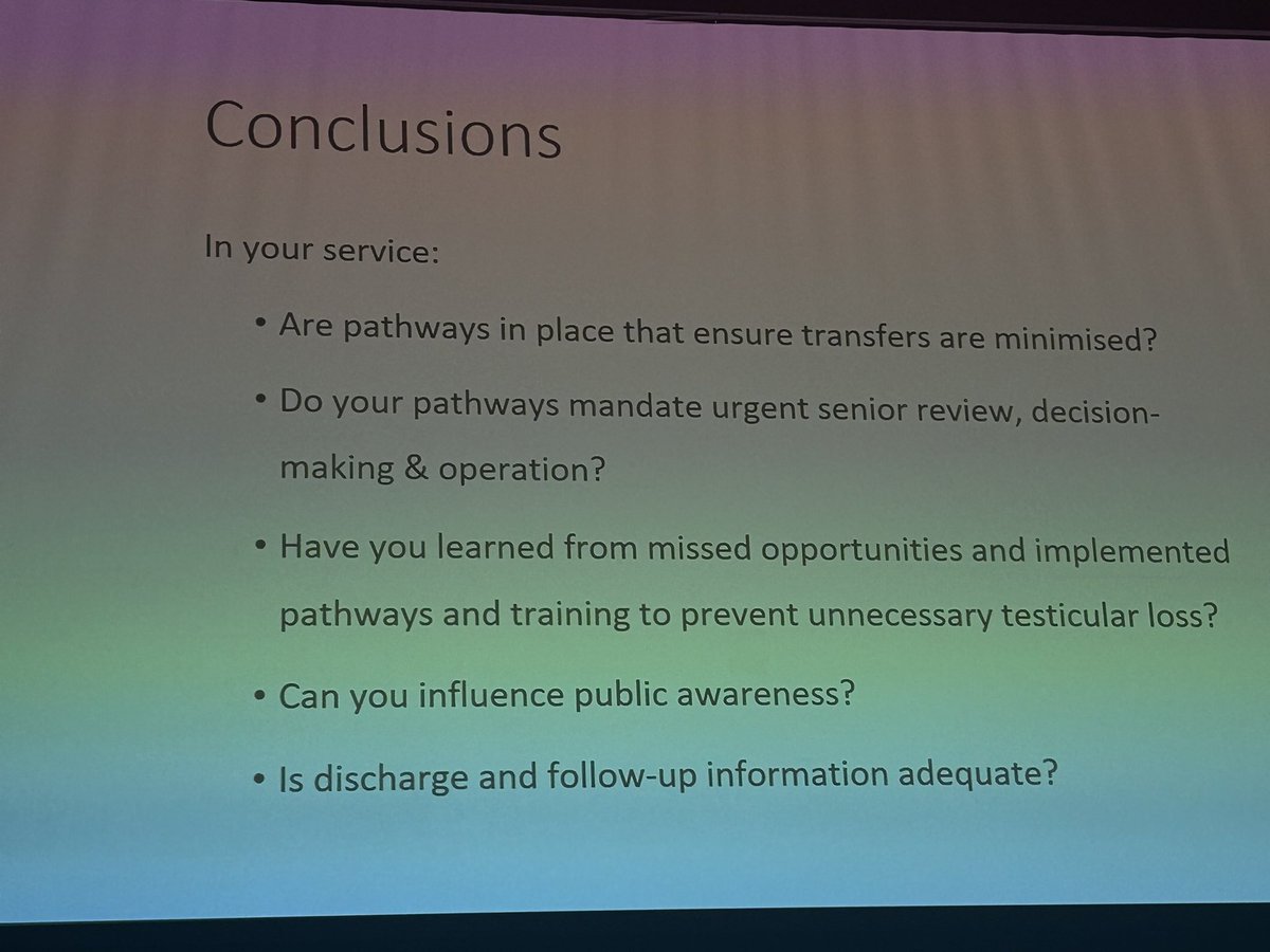 Have you reviewed the pathway for testicular torsion locally in line with @NCEPOD recommendations? #RCPCH24 #APEM